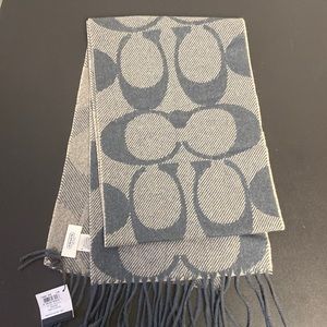 Coach grey and tan scarf. New with tags.